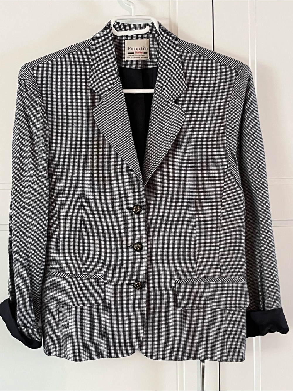 Vintage Ladies Houndstooth Jacket Blazer size 8